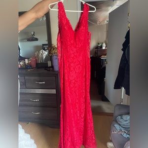 Red mermaid dress